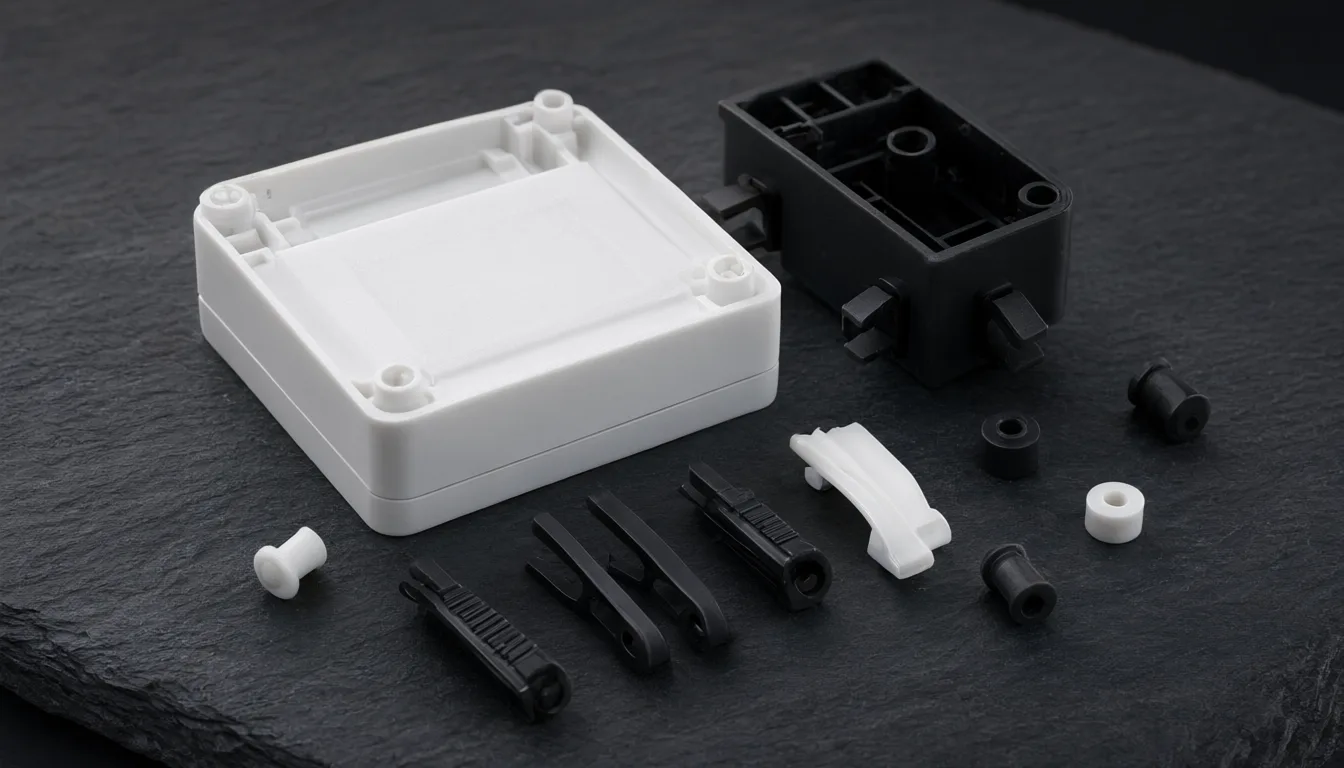 Precision injection molded plastic housings